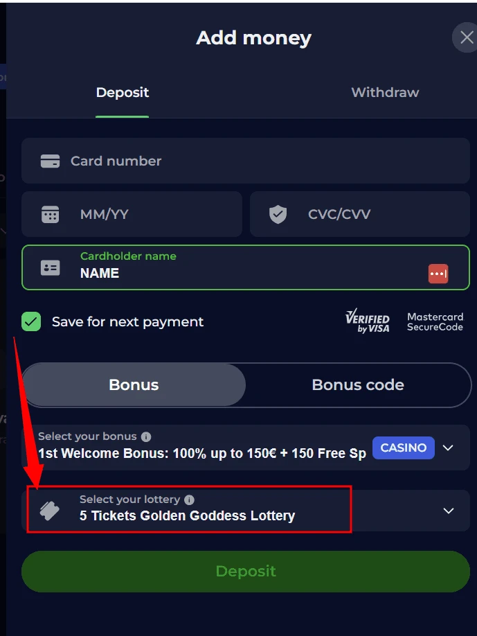 Nine Win Casino Deposit System